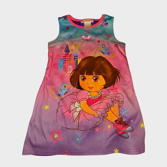 Y2K KIDS - Nick Jr. Dora The Explorer Girls Pajamas Nightgown (2012) 3T - Picture 1 of 6